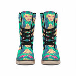 Hawaii Tropical Paradise Pattern Print Winter Boots