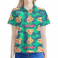 Hawaii Tropical Paradise Pattern Print Women's Polo Shirt