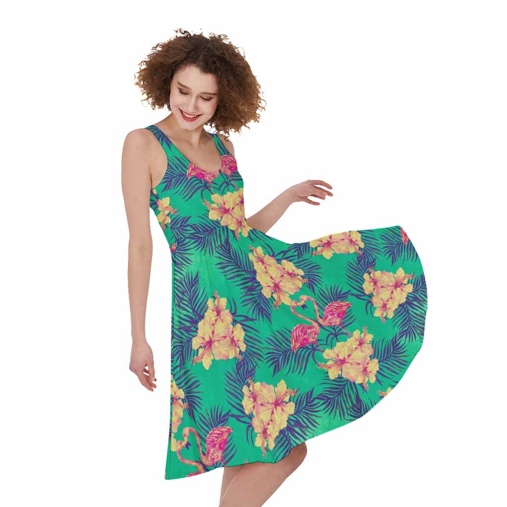 Hawaii Tropical Paradise Pattern Print Women's Sleeveless Dress