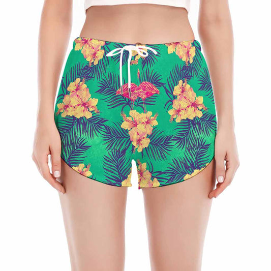 Hawaii Tropical Paradise Pattern Print Women's Split Running Shorts