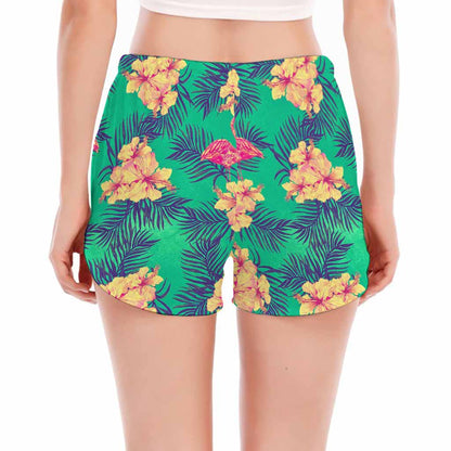 Hawaii Tropical Paradise Pattern Print Women's Split Running Shorts