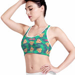 Hawaii Tropical Paradise Pattern Print Women's Sports Bra