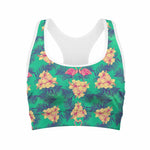 Hawaii Tropical Paradise Pattern Print Women's Sports Bra