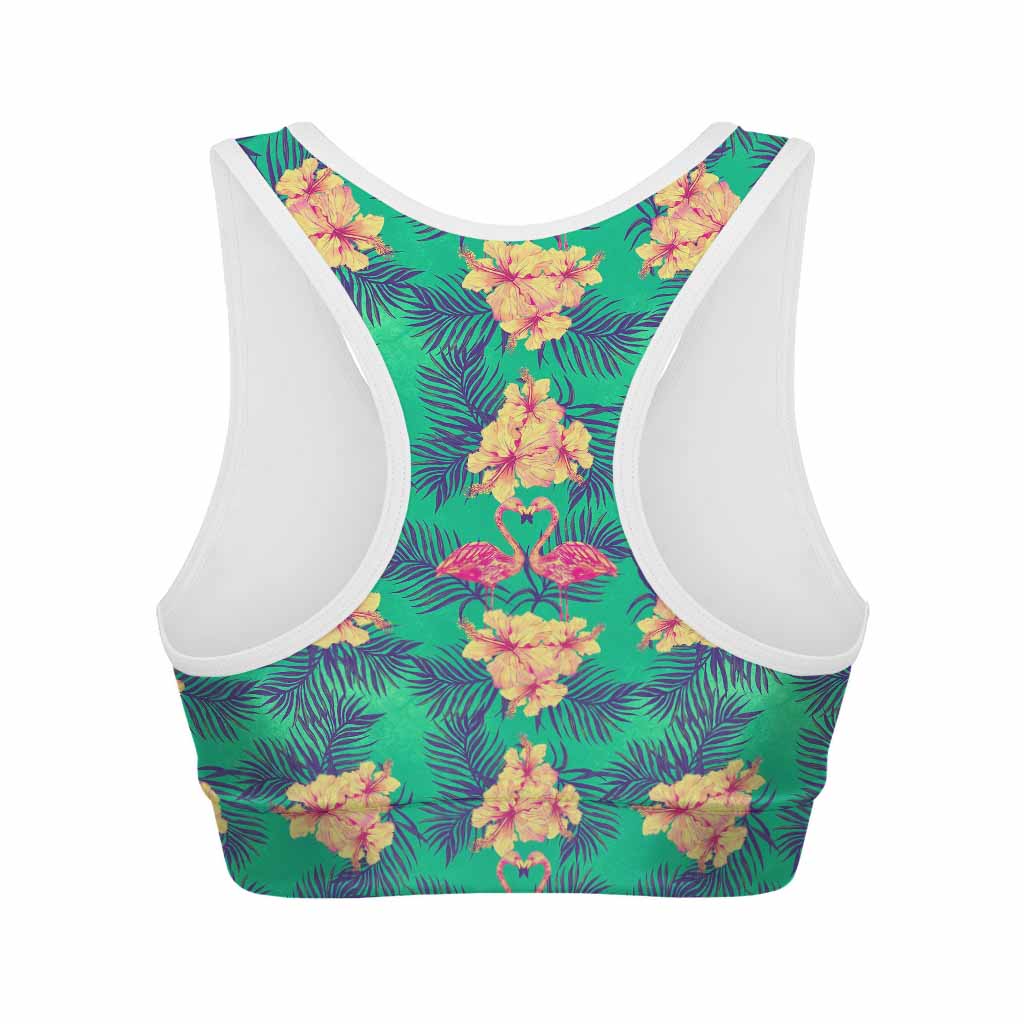 Hawaii Tropical Paradise Pattern Print Women's Sports Bra