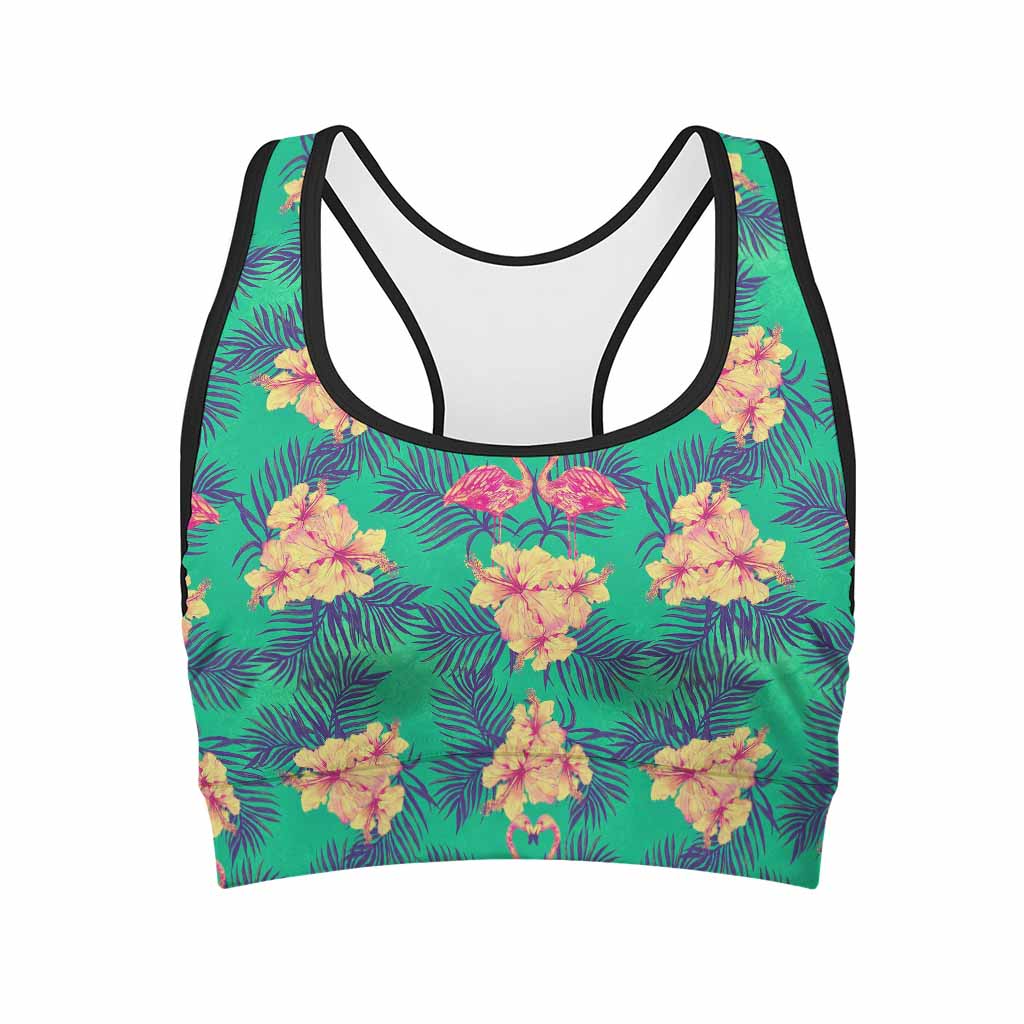 Hawaii Tropical Paradise Pattern Print Women's Sports Bra