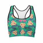 Hawaii Tropical Paradise Pattern Print Women's Sports Bra