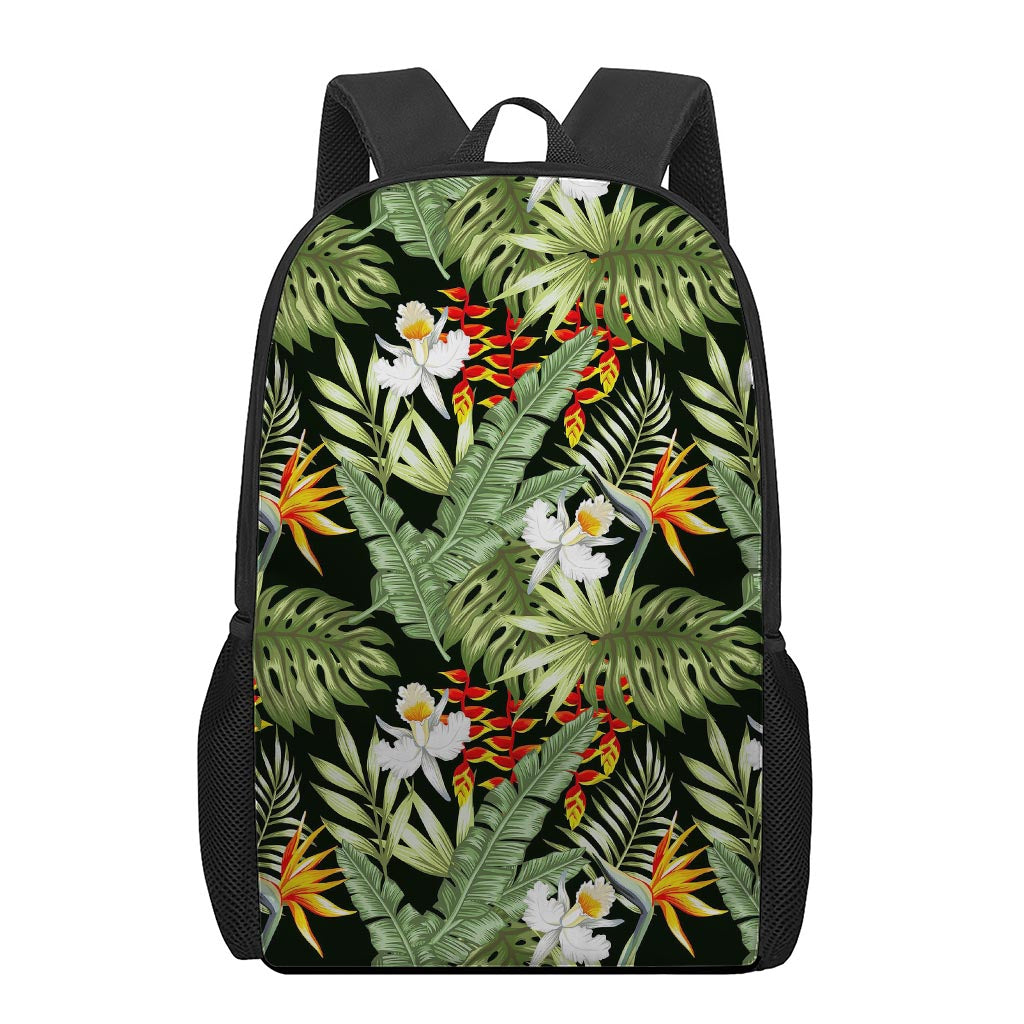 Hawaii Tropical Plants Pattern Print 17 Inch Backpack