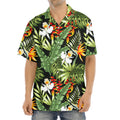 Hawaii Tropical Plants Pattern Print Aloha Shirt
