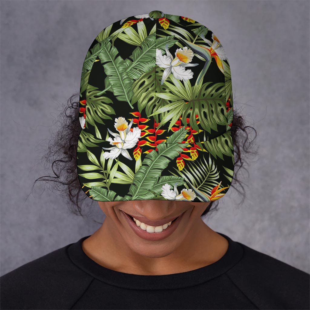 Hawaii Tropical Plants Pattern Print Baseball Cap