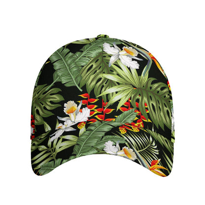 Hawaii Tropical Plants Pattern Print Baseball Cap