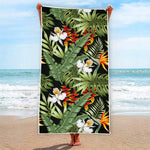 Hawaii Tropical Plants Pattern Print Beach Towel