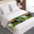 Hawaii Tropical Plants Pattern Print Bed Runner