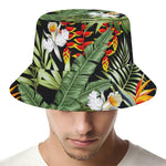 Hawaii Tropical Plants Pattern Print Bucket Hat