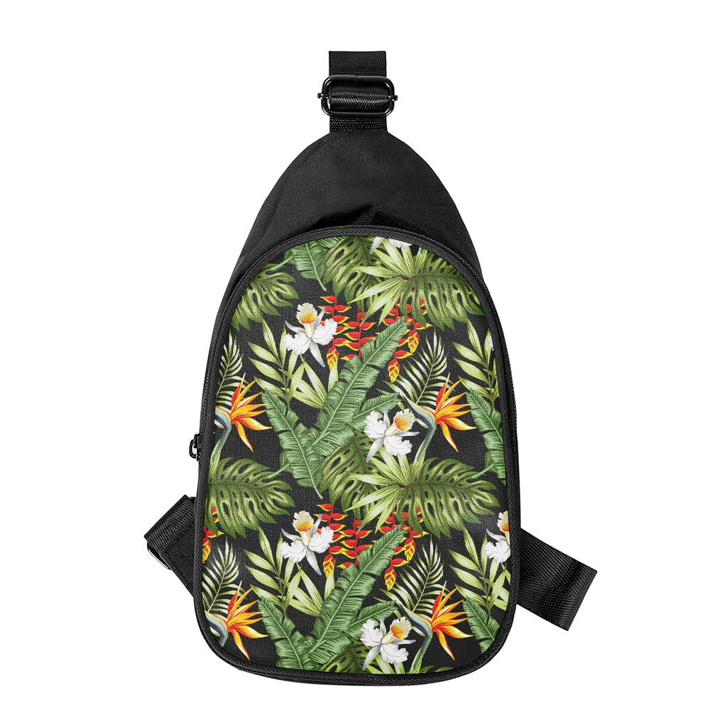 Hawaii Tropical Plants Pattern Print Chest Bag