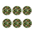 Hawaii Tropical Plants Pattern Print Coaster Set