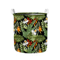 Hawaii Tropical Plants Pattern Print Collapsible Laundry Basket