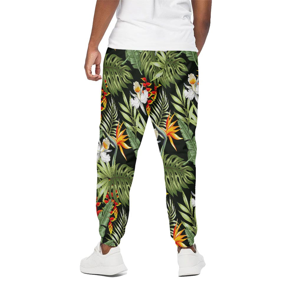 Hawaii Tropical Plants Pattern Print Cotton Pants