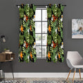 Hawaii Tropical Plants Pattern Print Grommet Curtain Panels