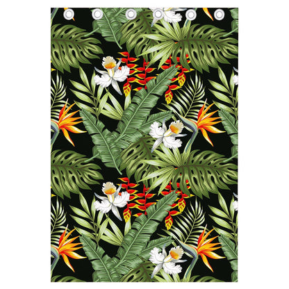 Hawaii Tropical Plants Pattern Print Curtain