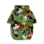 Hawaii Tropical Plants Pattern Print Dog Zip Up Hoodie