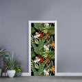 Hawaii Tropical Plants Pattern Print Door Sticker