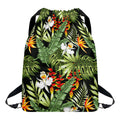 Hawaii Tropical Plants Pattern Print Drawstring Backpack