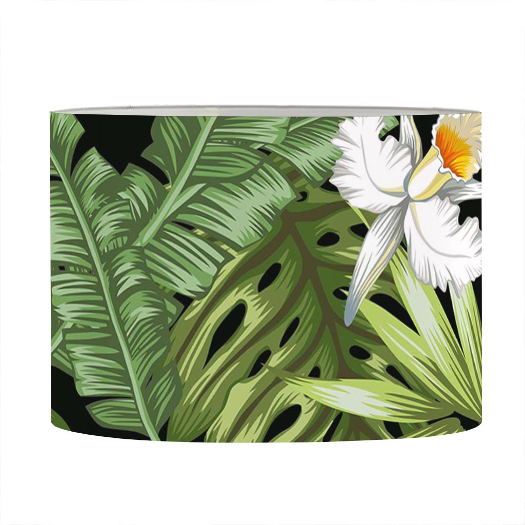 Hawaii Tropical Plants Pattern Print Drum Lamp Shade