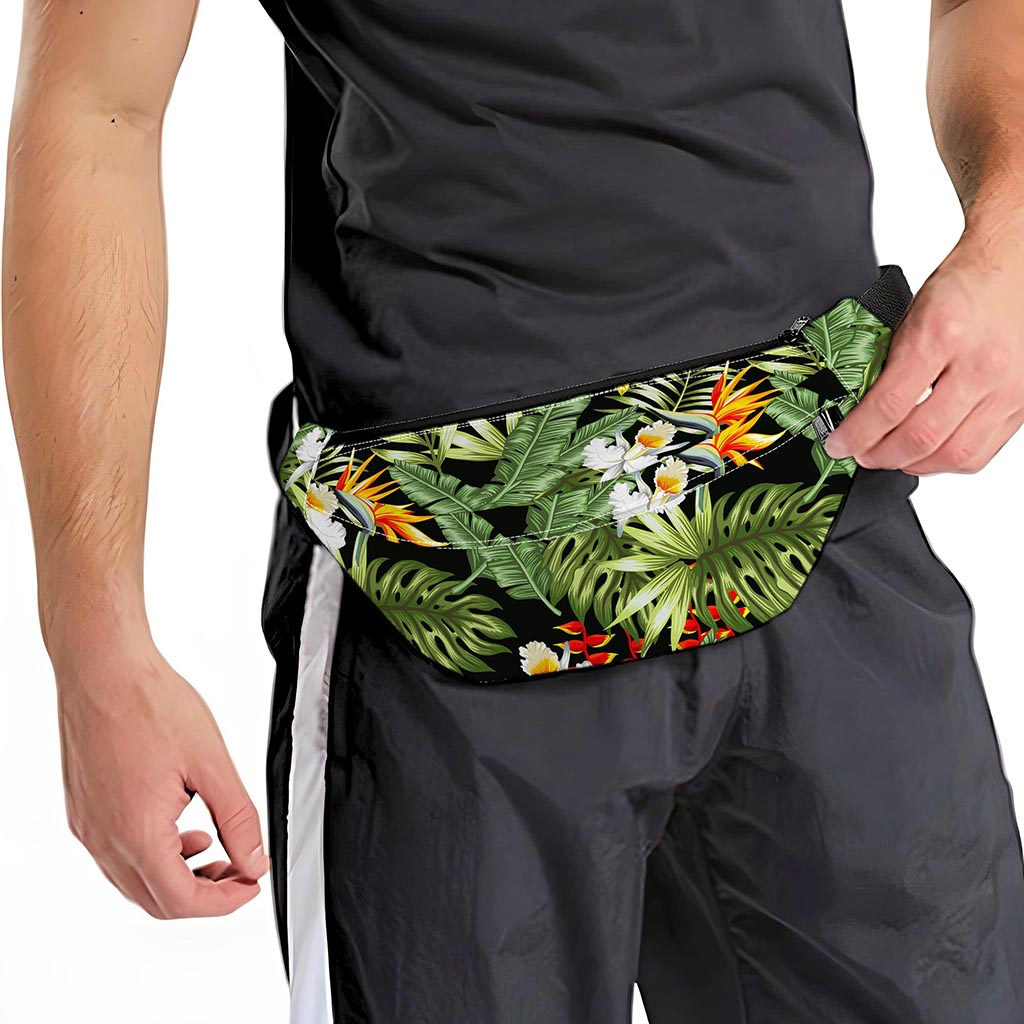 Hawaii Tropical Plants Pattern Print Fanny Pack