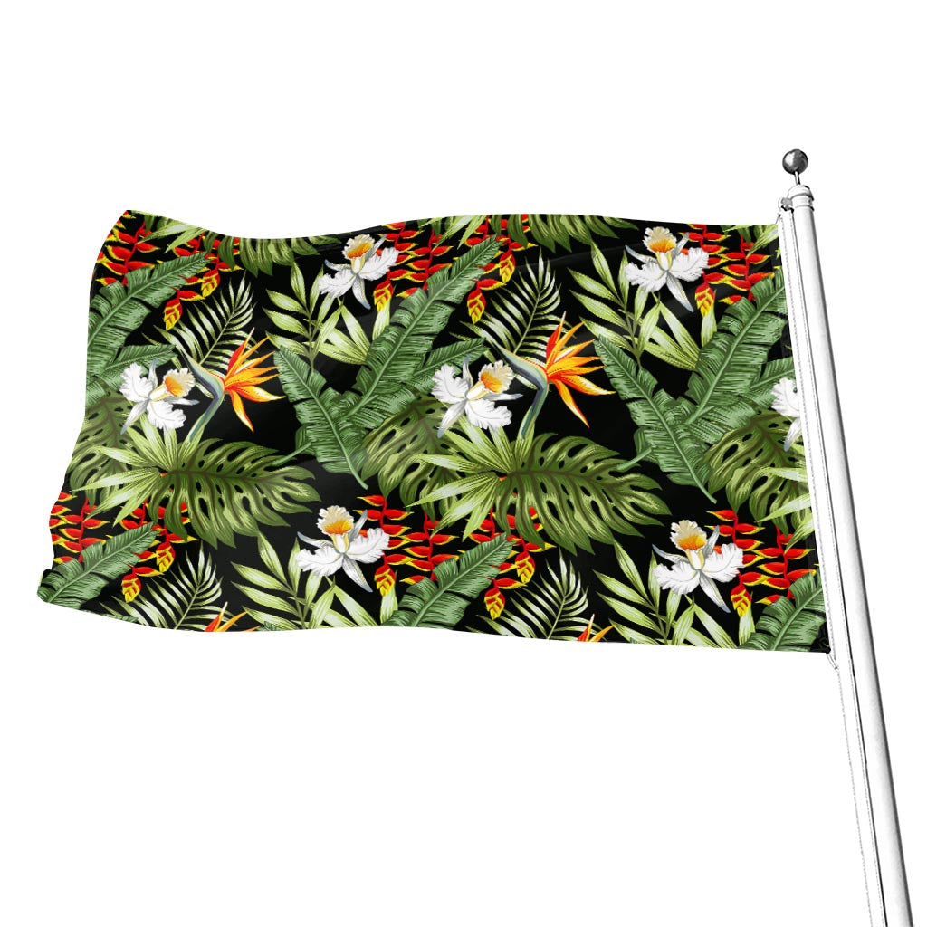 Hawaii Tropical Plants Pattern Print Flag