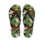 Hawaii Tropical Plants Pattern Print Flip Flops