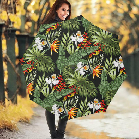 Hawaii Tropical Plants Pattern Print Foldable Umbrella