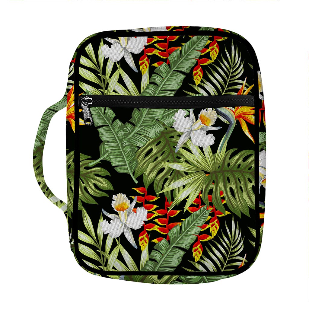 Hawaii Tropical Plants Pattern Print Front Pocket Bible Bag
