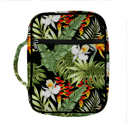 Hawaii Tropical Plants Pattern Print Front Pocket Bible Bag