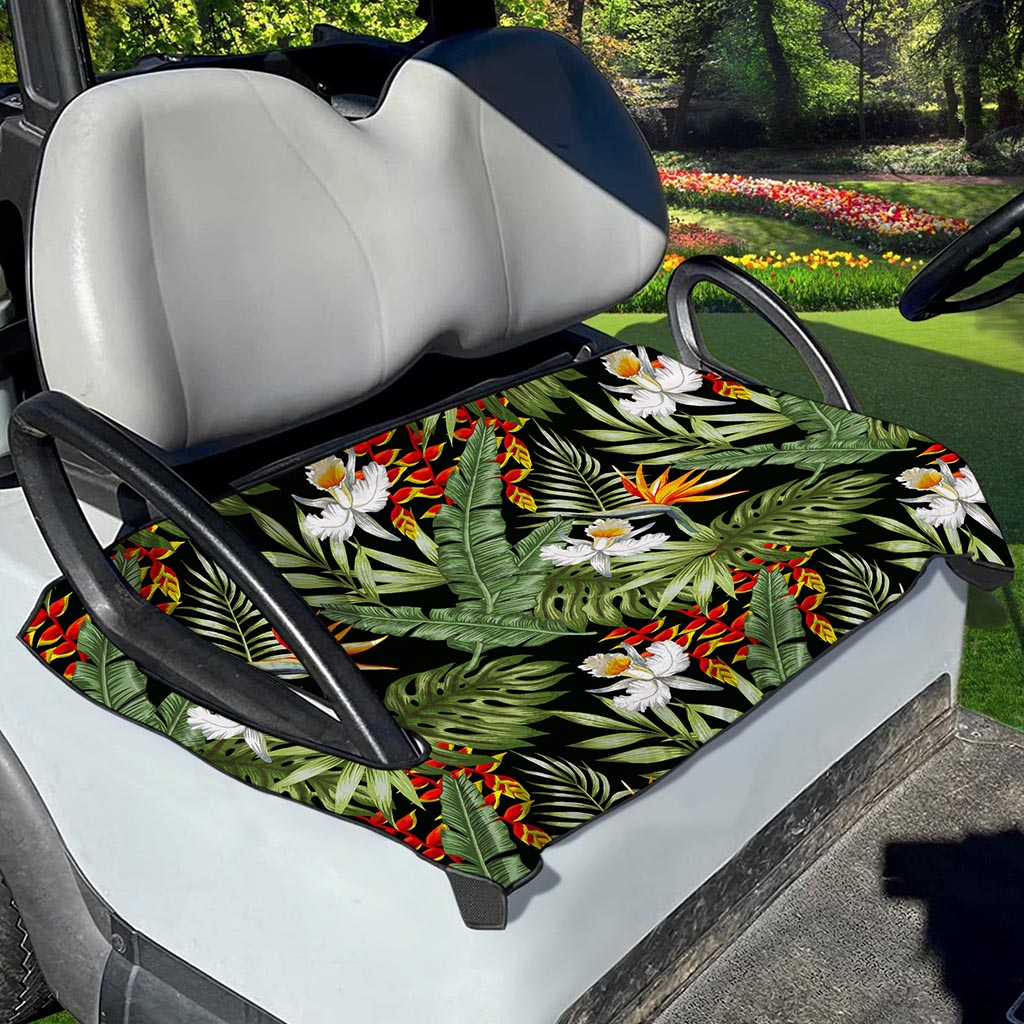 Hawaii Tropical Plants Pattern Print Golf Cart Seat Cover