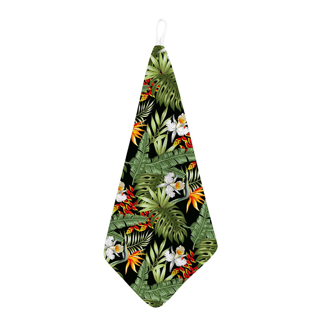 Hawaii Tropical Plants Pattern Print Hand Towel