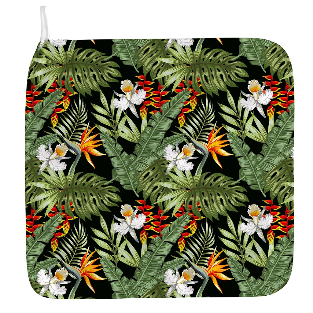Hawaii Tropical Plants Pattern Print Hand Towel