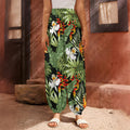 Hawaii Tropical Plants Pattern Print Harem Pants