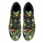 Hawaii Tropical Plants Pattern Print High Top Leather Sneakers