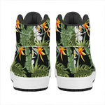 Hawaii Tropical Plants Pattern Print High Top Leather Sneakers