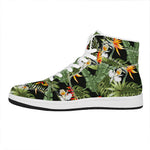 Hawaii Tropical Plants Pattern Print High Top Leather Sneakers