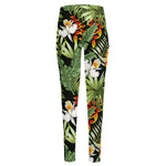 Hawaii Tropical Plants Pattern Print High-Waisted Pocket Leggings
