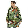 Hawaii Tropical Plants Pattern Print Hoodie Blanket