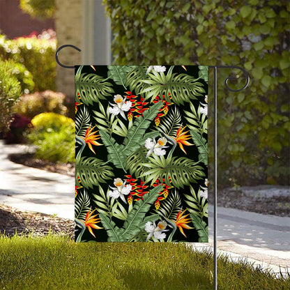 Hawaii Tropical Plants Pattern Print House Flag