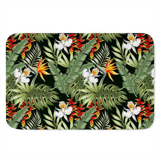 Hawaii Tropical Plants Pattern Print Indoor Door Mat