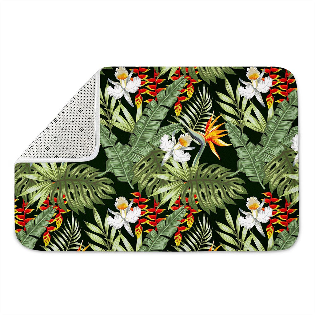 Hawaii Tropical Plants Pattern Print Indoor Door Mat