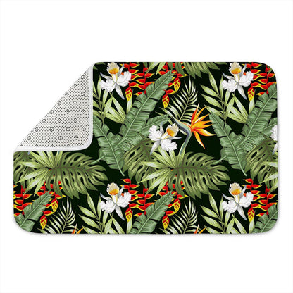 Hawaii Tropical Plants Pattern Print Indoor Door Mat