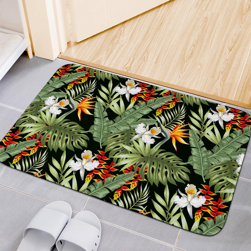 Hawaii Tropical Plants Pattern Print Indoor Door Mat