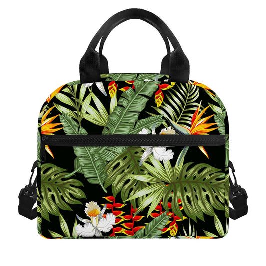 Hawaii Tropical Plants Pattern Print Insulated Lunch Bag