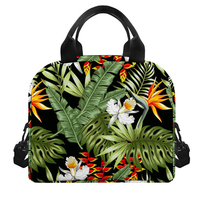 Hawaii Tropical Plants Pattern Print Insulated Lunch Bag