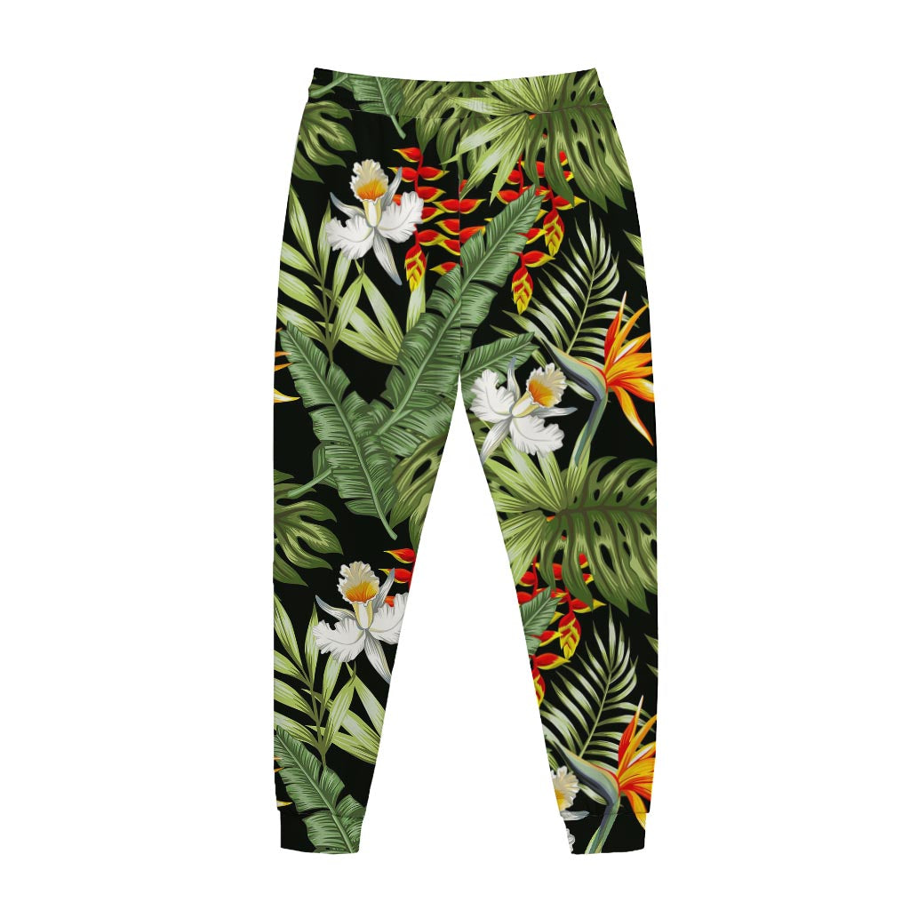 Hawaii Tropical Plants Pattern Print Jogger Pants